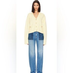 MOTHER Blue Two-Tone Wide Leg Jeans